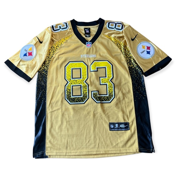 Nike Other - Nike NFL OnField Pittsburg Steelers Stitched Black Gold Jersey #83 Miller, Sz 40